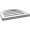 Ekena Millwork Round Top Surface Mount PVC Gable Vent w/ 2"W x 1-1/2"P Brickmould Frame, 18"W x 16"H GVPRT18X1602SN - alternate 4
